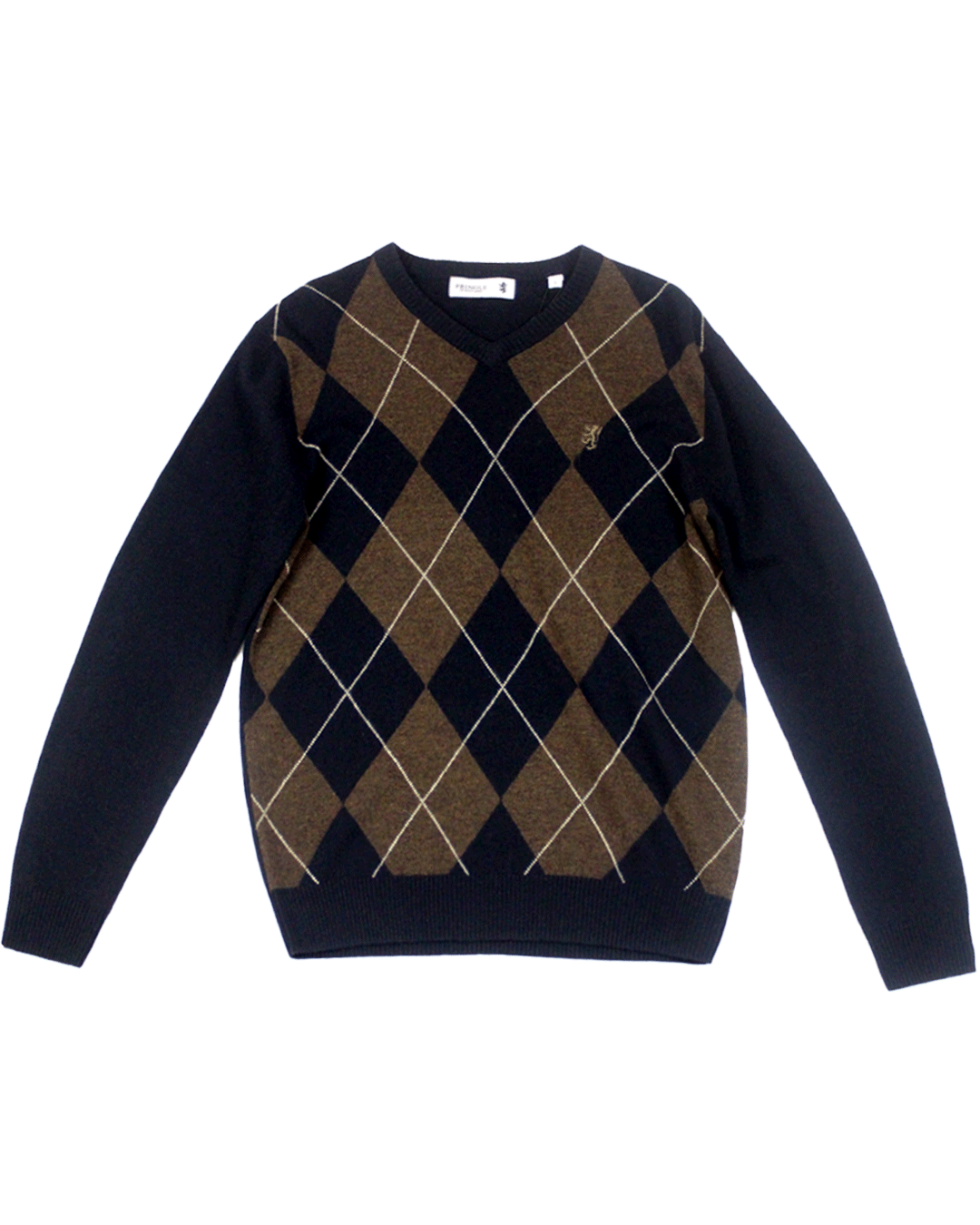 Argyle wool sweater hotsell