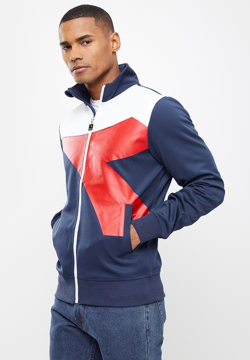 Diadora Atleta Tracksuit Jacket Navy Red