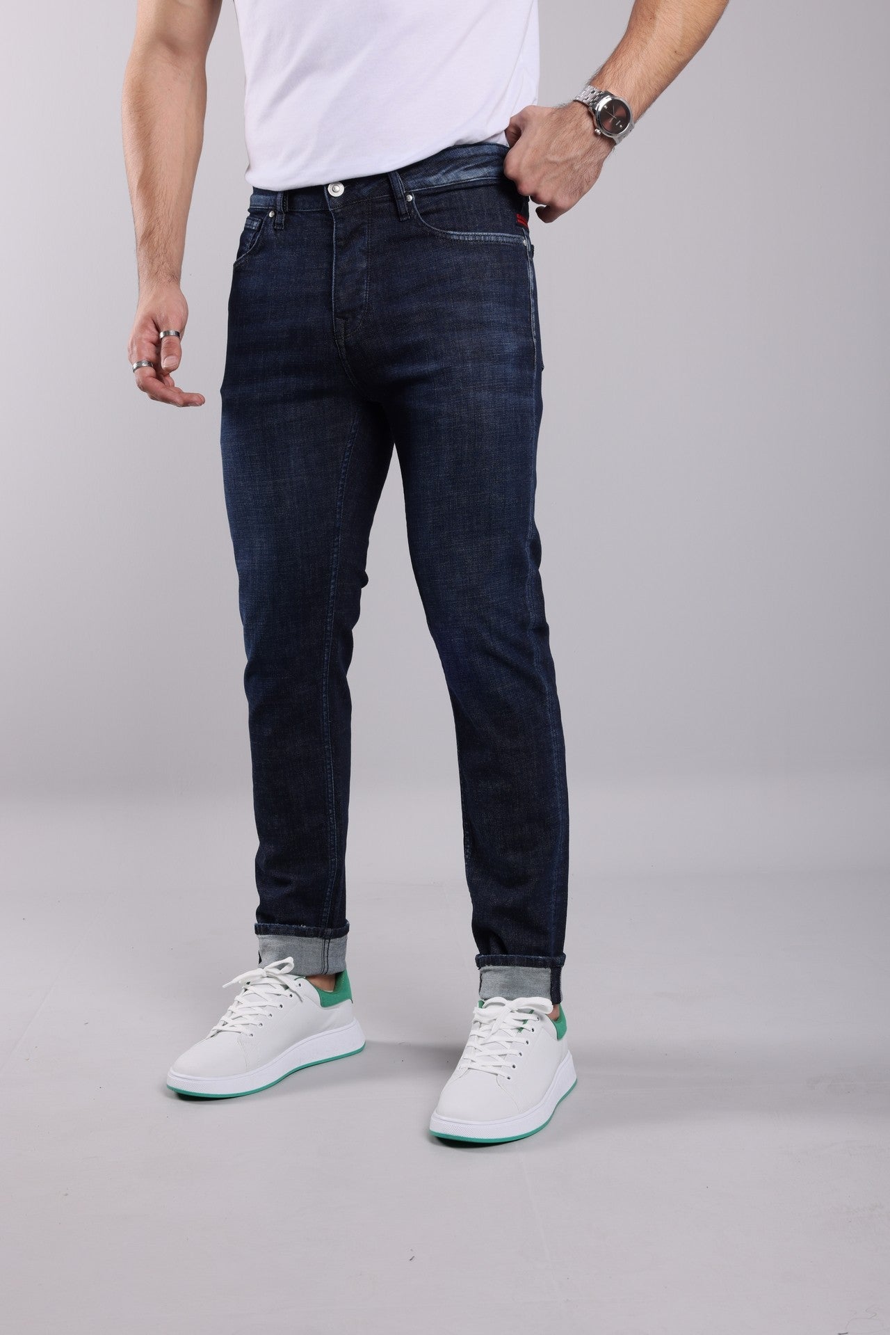 Gabbia Denim Slim Fit Navy Blue Casual Denim Men's Jeans