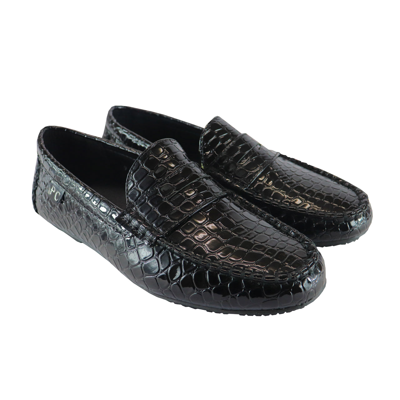 P.Crouch & CO Carvella Black Snake Moccasin