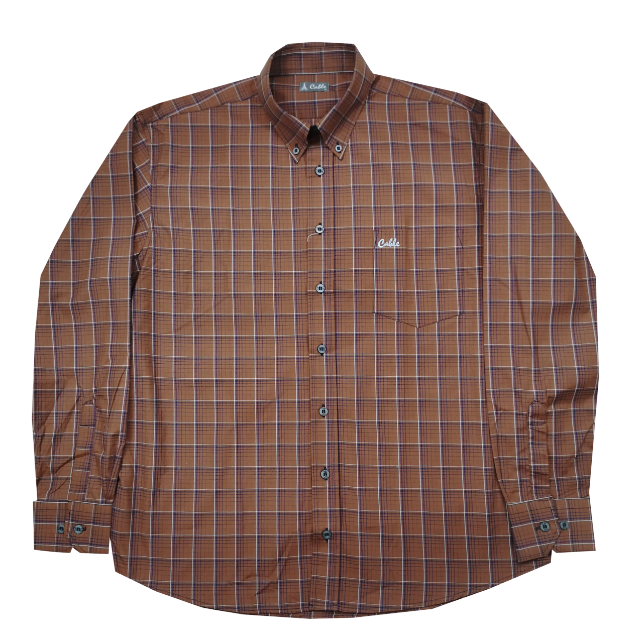 Aero Cable LS Rust Check Shirt