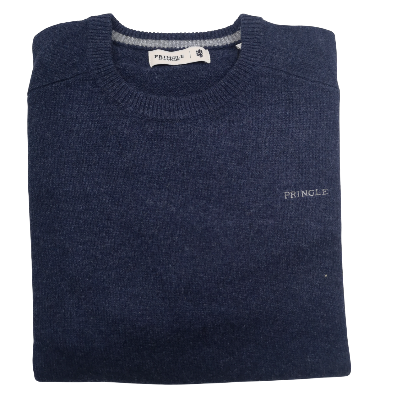 Pringle Navy Lambswool Crew Neck Sweater