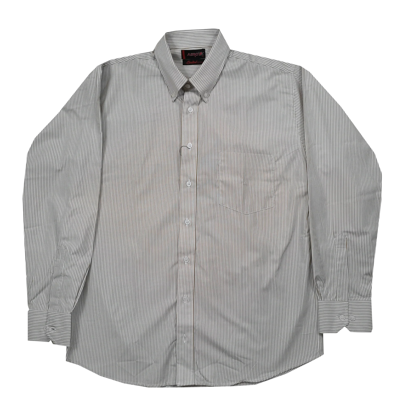 Aero LS Light Brown PinStripe Shirt