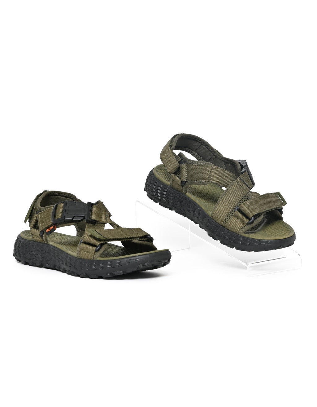 Bronx Brooklyn Olive Velcro Sandal