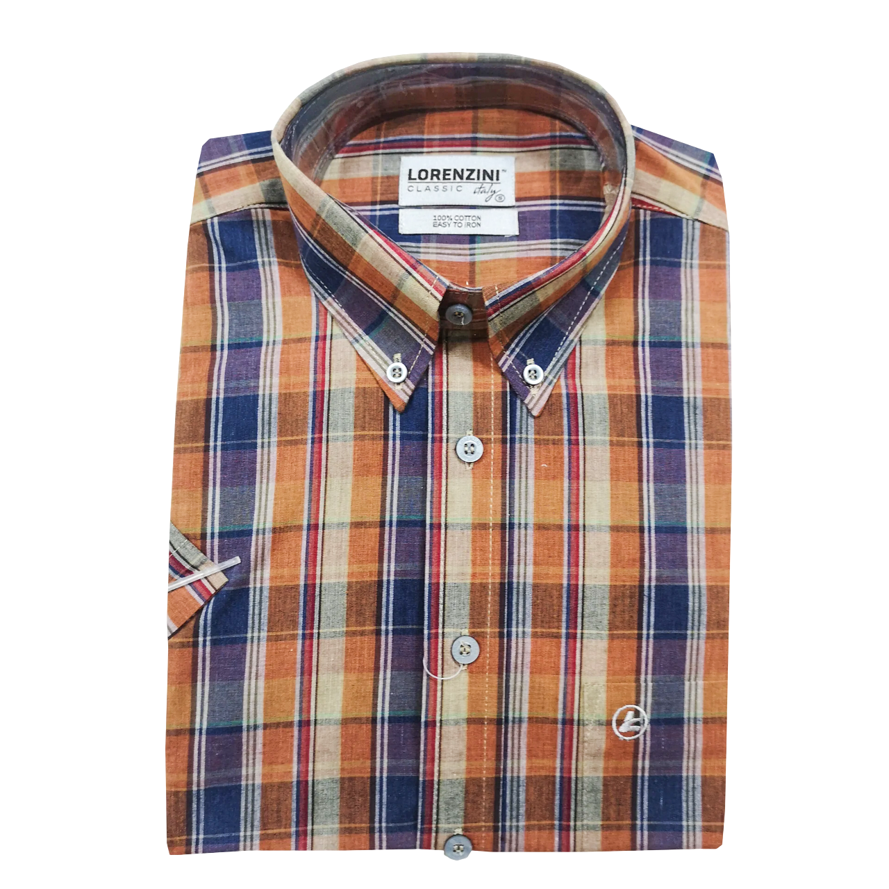 Lorenzini SS Rust Check Shirt