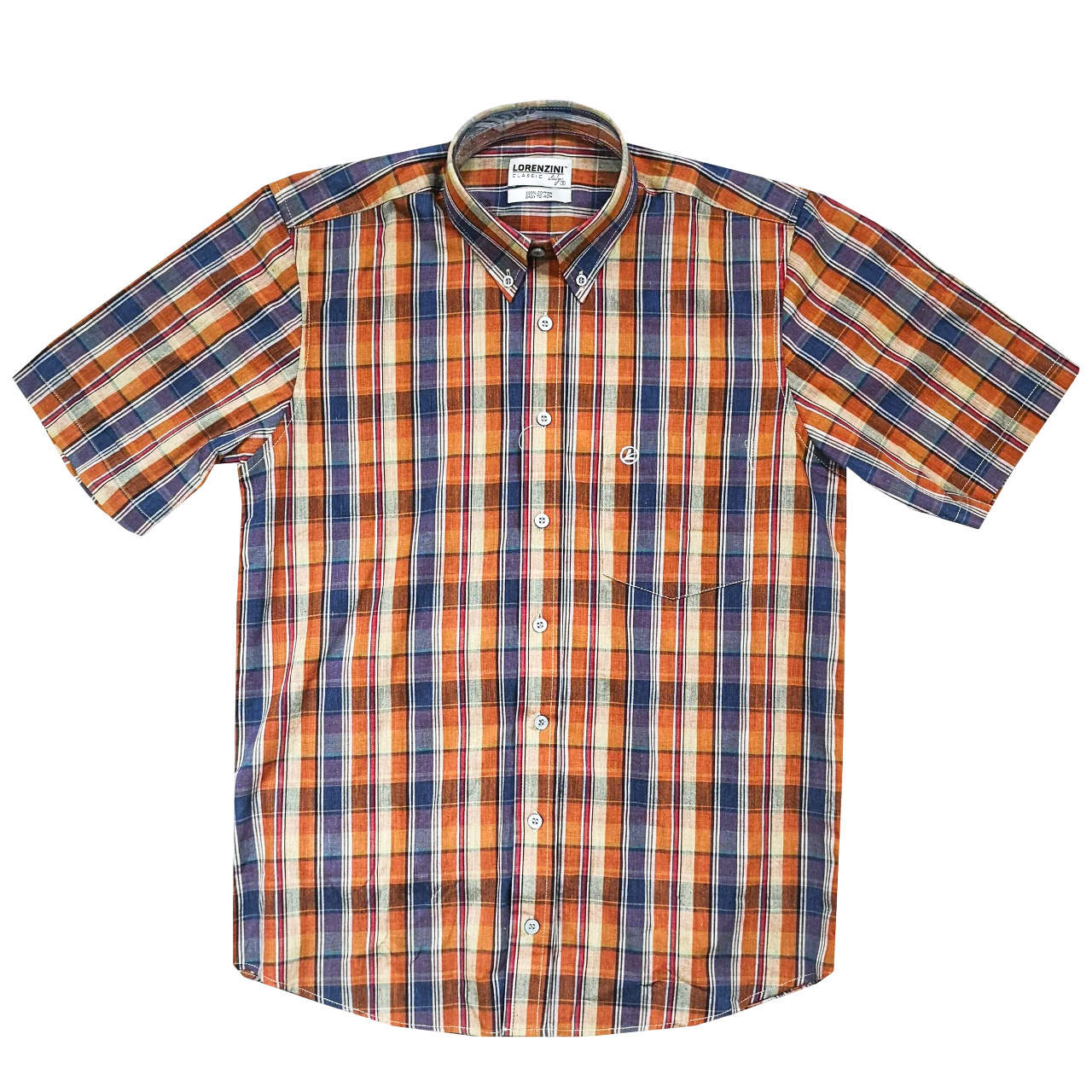 Lorenzini SS Rust Check Shirt