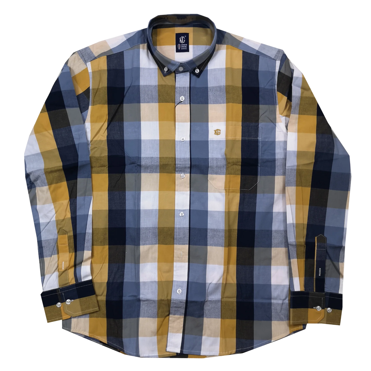 KG Blue Mustard Check Shirt