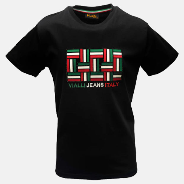 Vialli Itile Black T Shirt