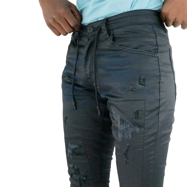 Cutty Fabian Navy Blue Coated Jeans