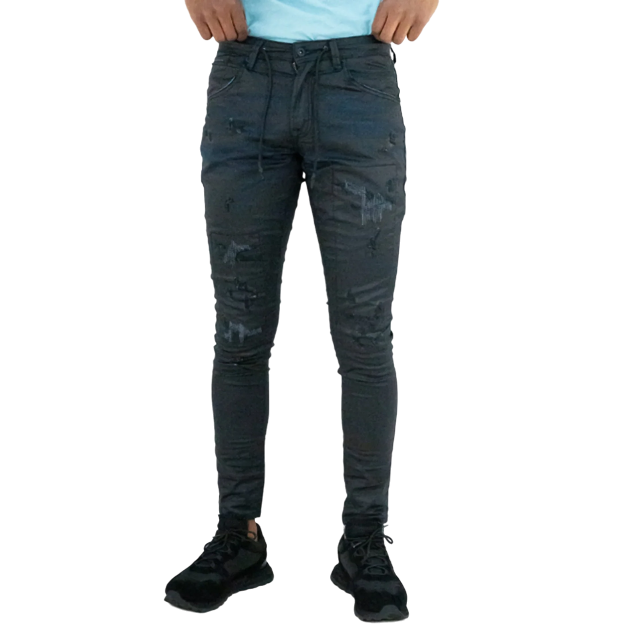 Cutty Fabian Navy Blue Coated Jeans