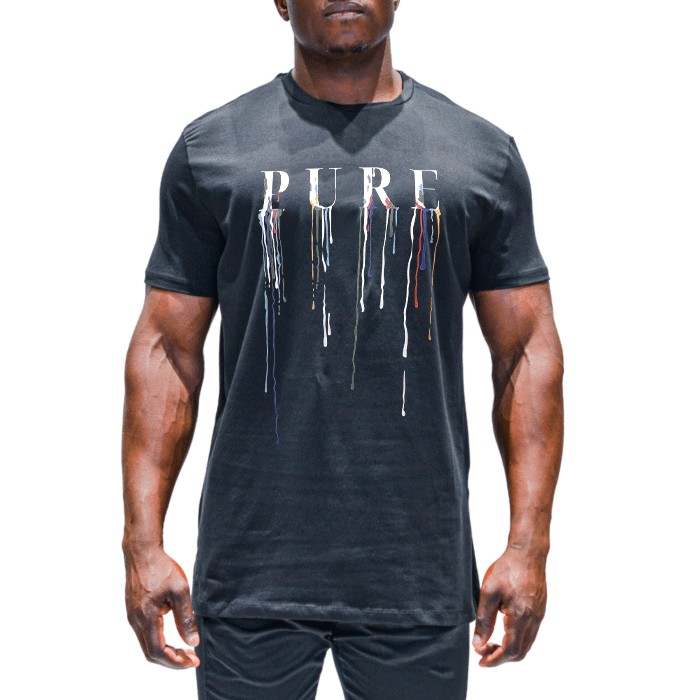 PURE PREMIUM BLACK Paint Splater  T-Shirt