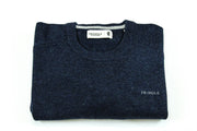 Pringle Navy Melange Rounded Neck Jersey - BOSSINI SA