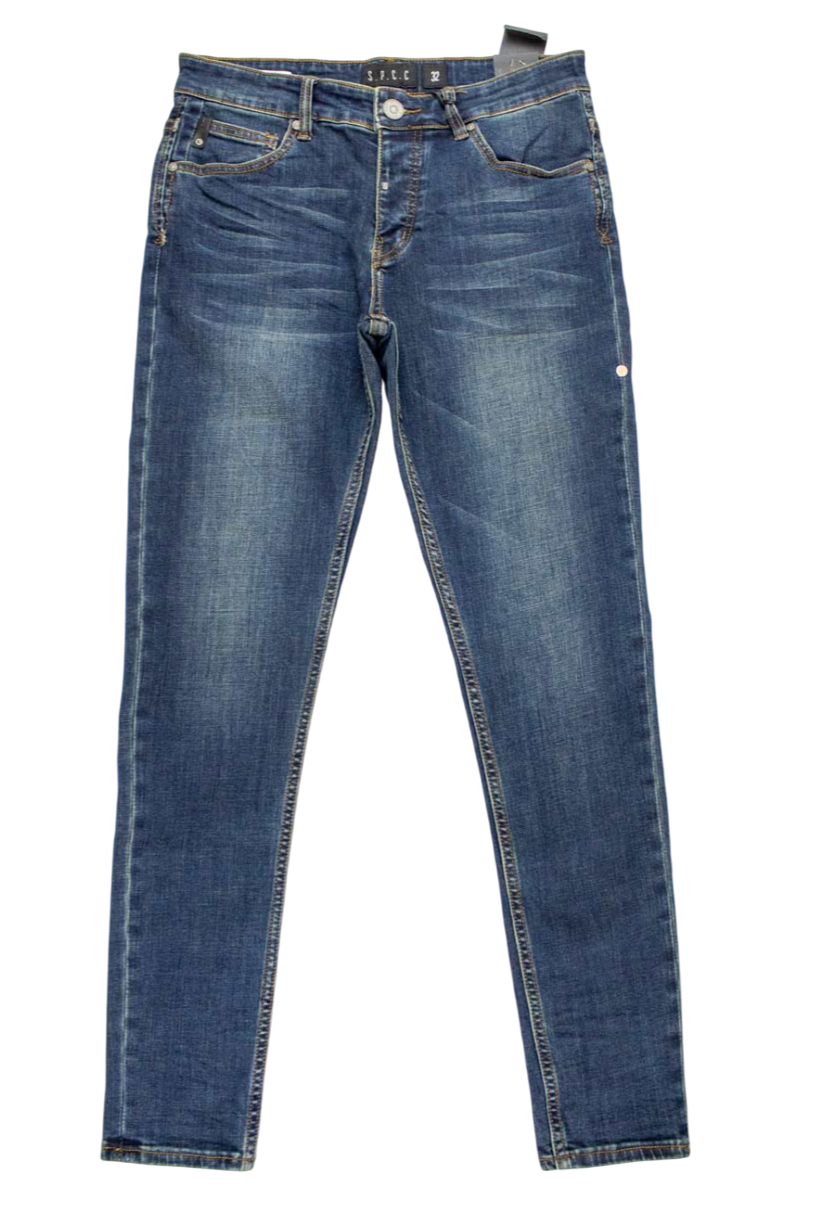 SPCC Trench Skinny Jeans Indigo Blue