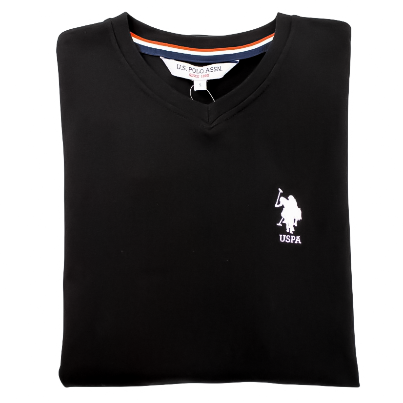 Polo US ASSN V-Neck Black T-Shirt