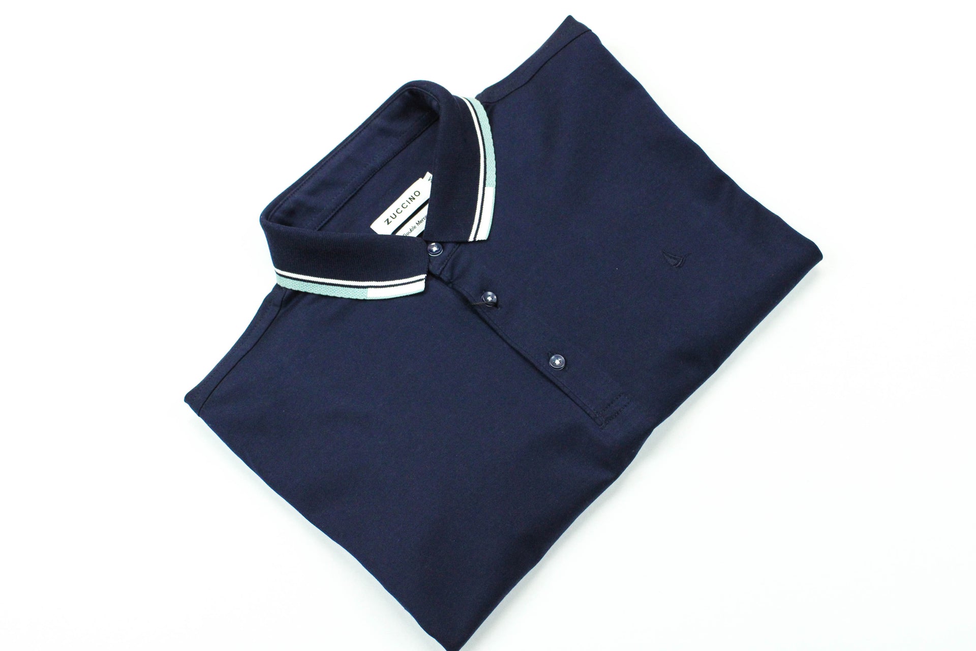 Zuccino S/S Double Mercerized Navy Golfer - BOSSINI SA