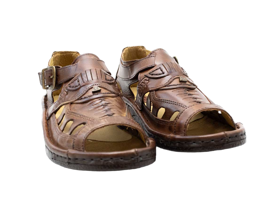 Omega Leather Earth Brown Sandal