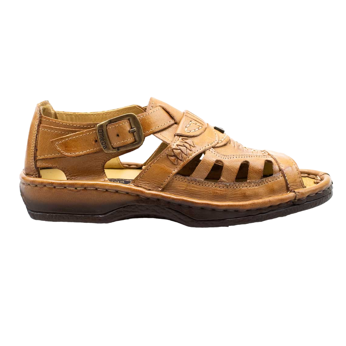 Omega Buffalo Leather Bone Java Sandal