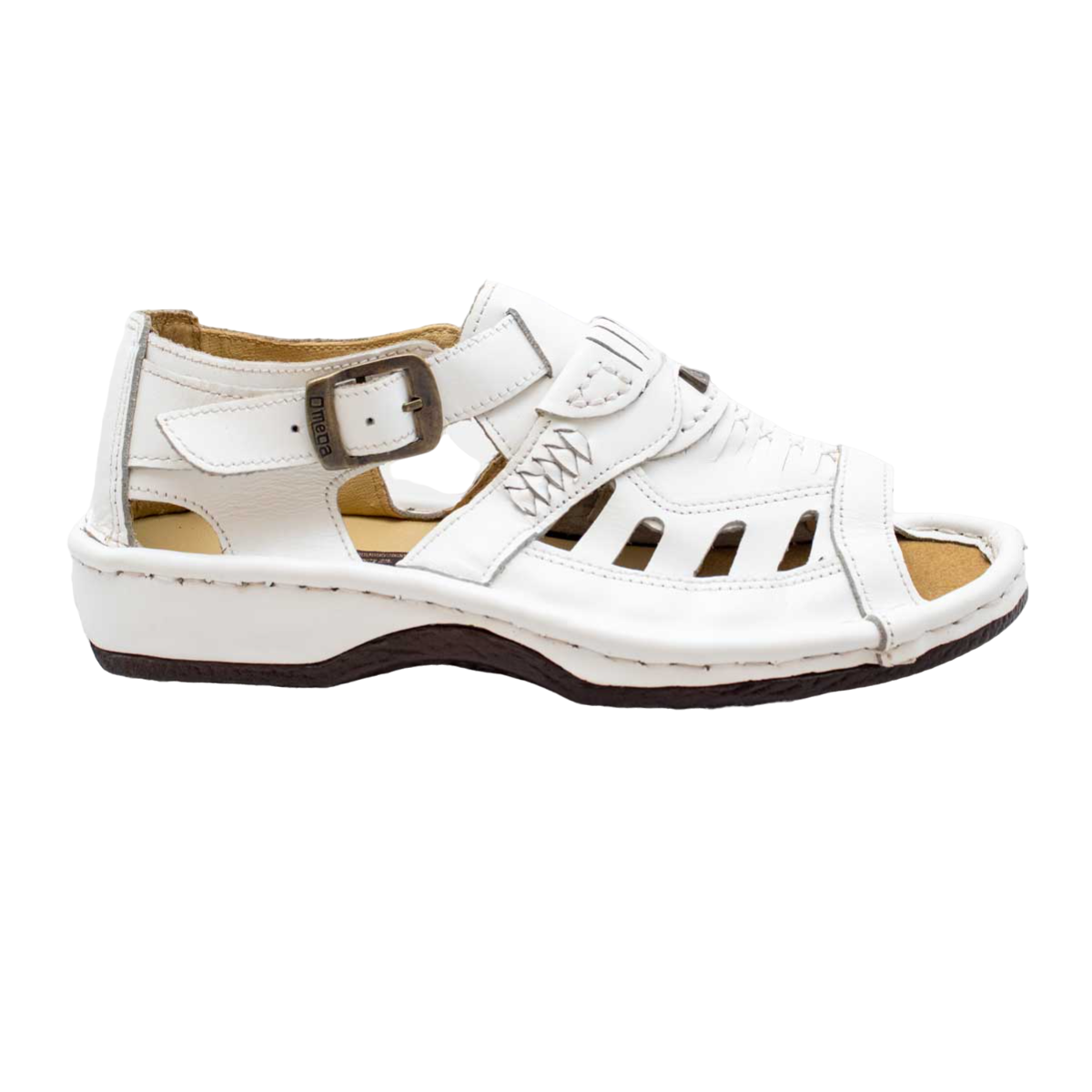 Omega Leather Soft White Java Sandal