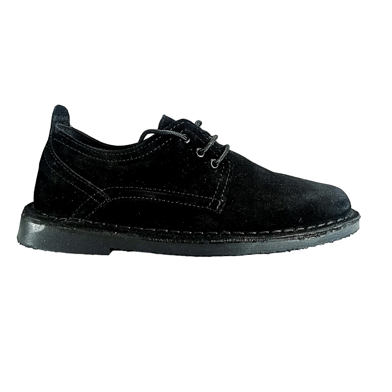 Desert Vellie Commando  Black Suede Shoe