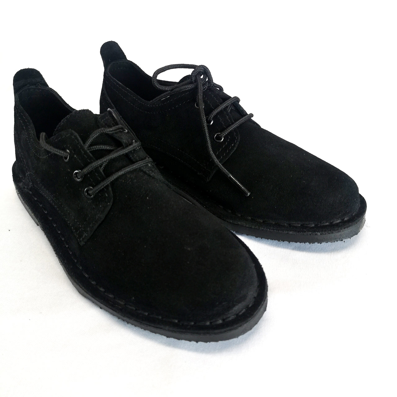 Desert Vellie Commando  Black Suede Shoe