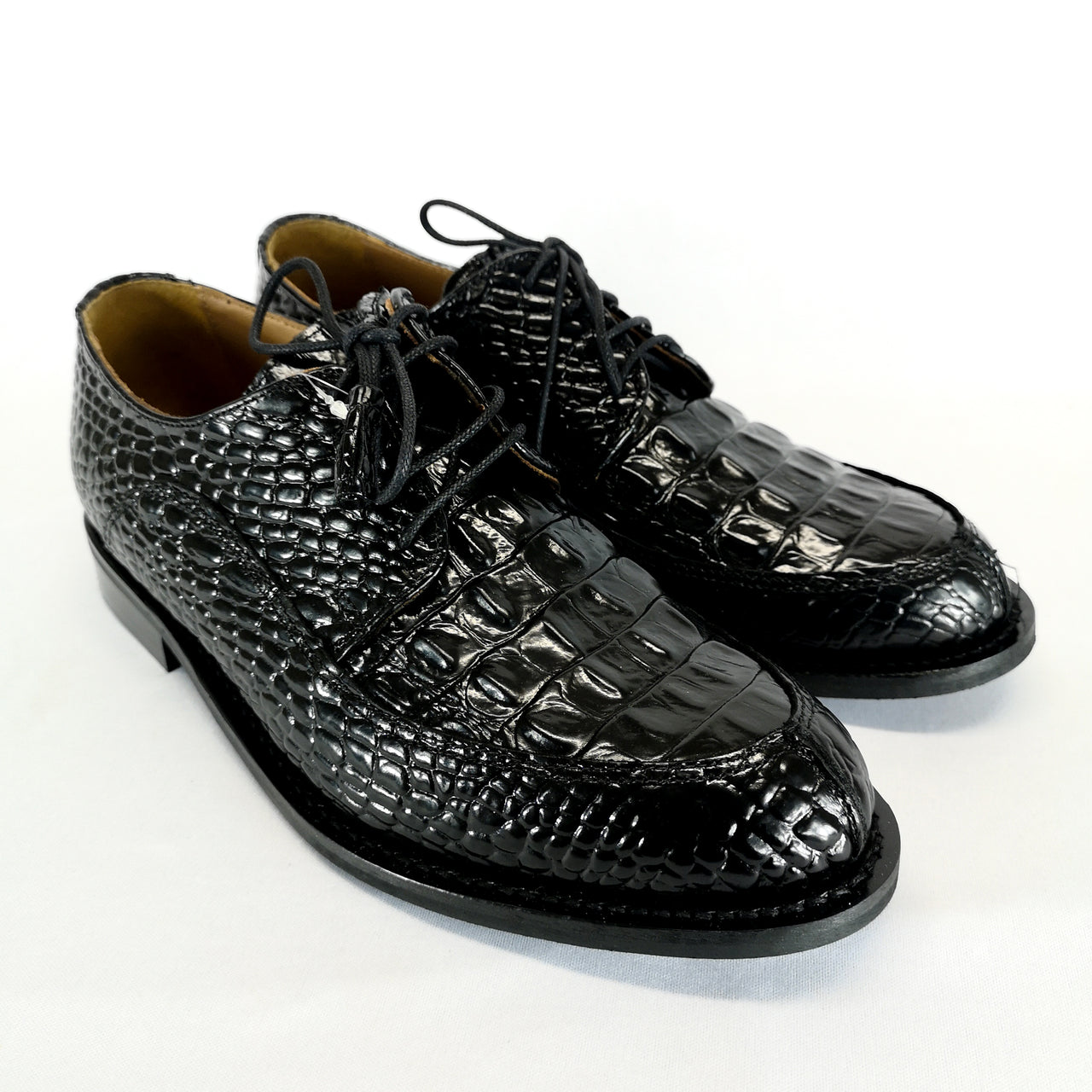 Bishop Leather Croc Black Shoe