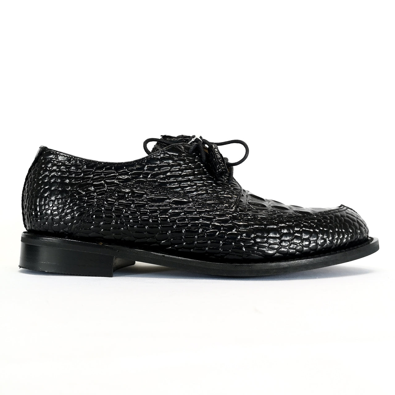 Bishop Leather Croc Black Shoe