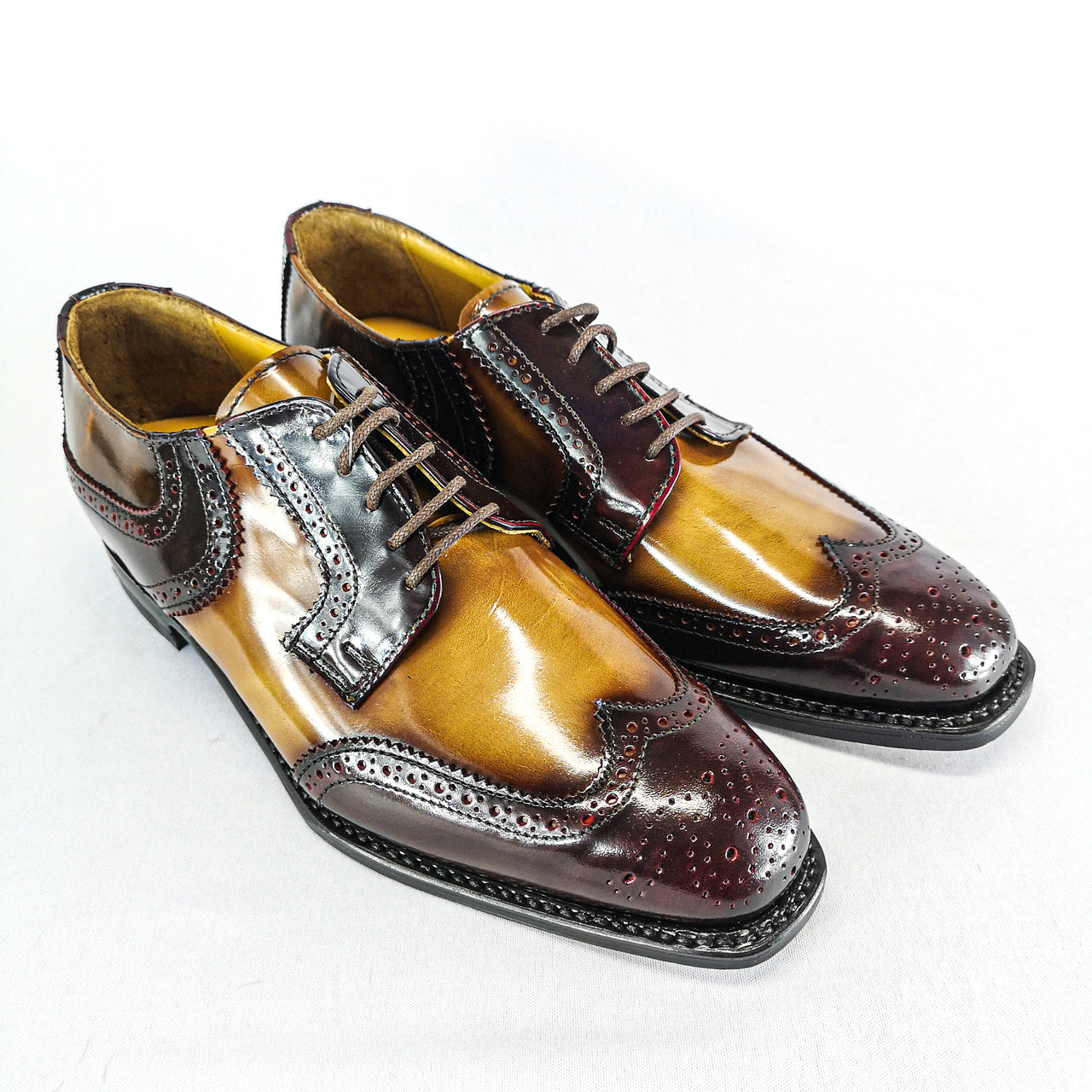 Medicus Leather Royal Burgundy  Tan Walnut Shoe