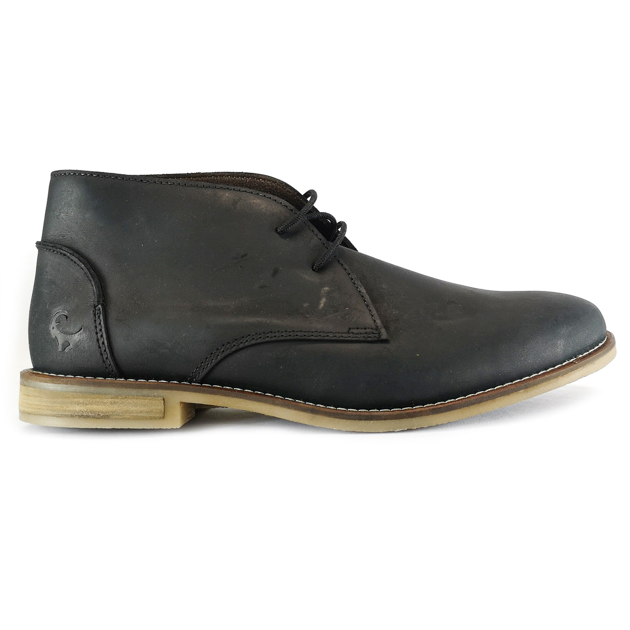 Old Khaki Vellie  Black Leather Boot