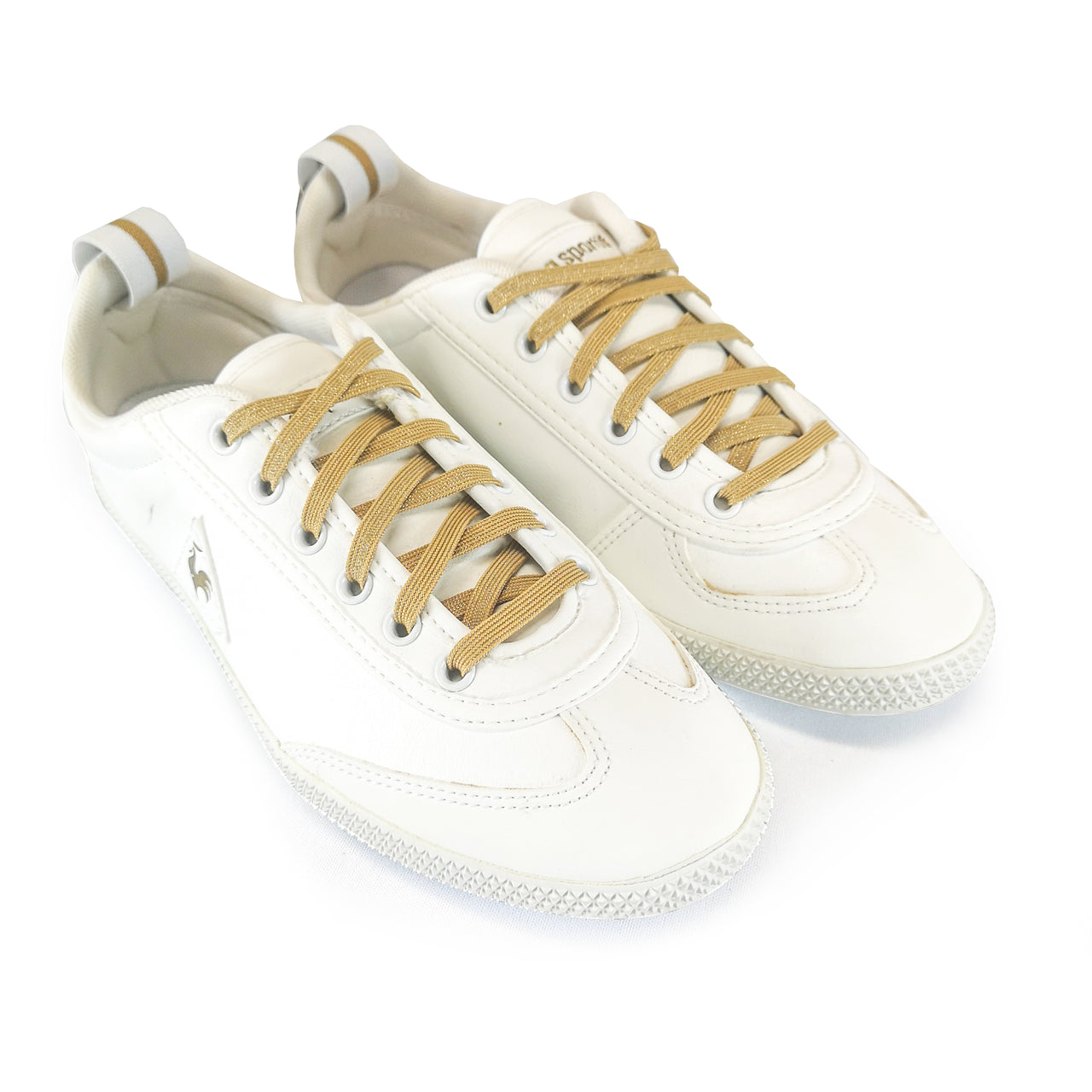 Lecoq Sportif Provencale White Brass Gold Sneaker