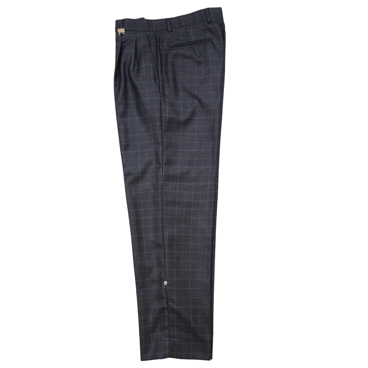 Navada Charcoal 2 Pleat Check Trouser