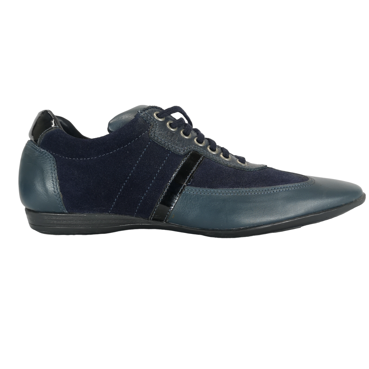 Gian Luca Italian Leather Suede  Navy