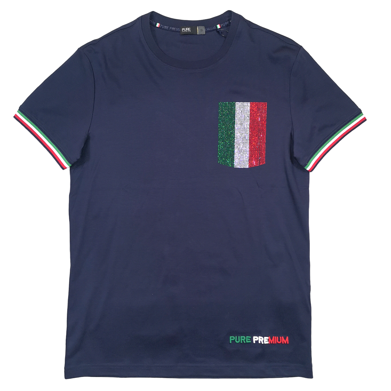 Pure Premium Italian Sicily Navy T-Shirt