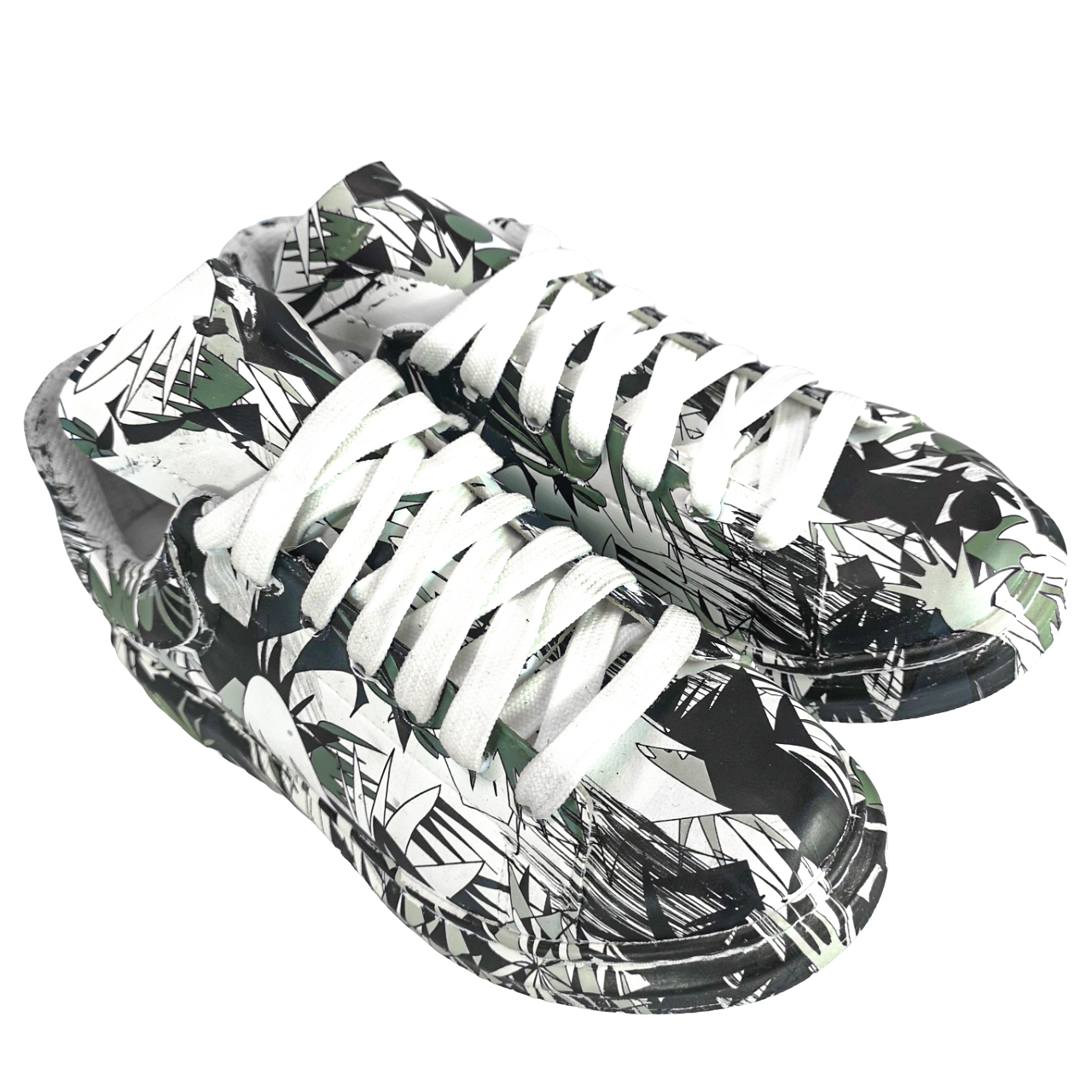 Calvano Black print sneakers