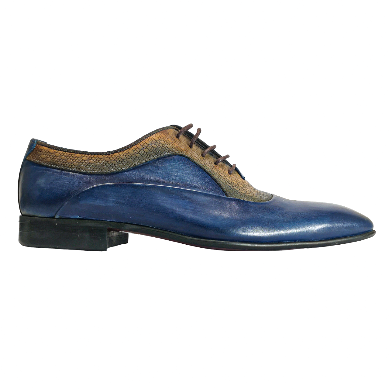 Calvano Formal Mens two tone blue/brown shoe