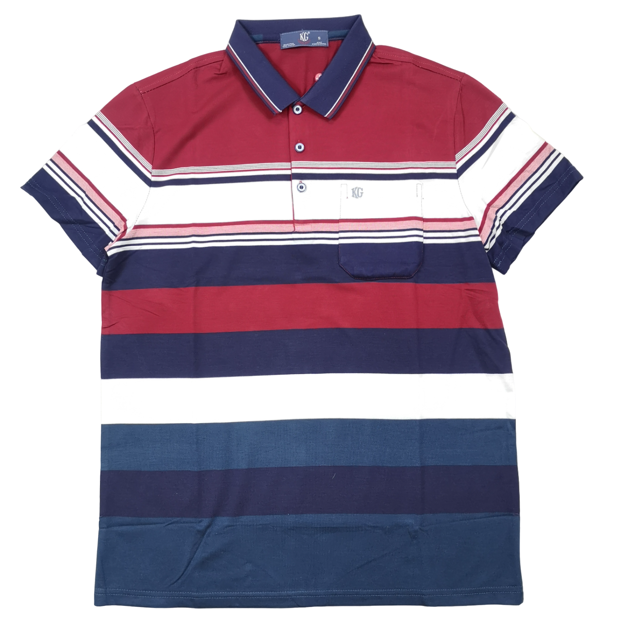 KG Red/Navy Blue And White Stripped Golfer