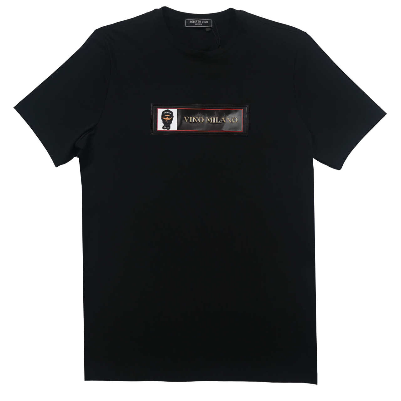 Roberto Vino Italy Black Logo T Shirt