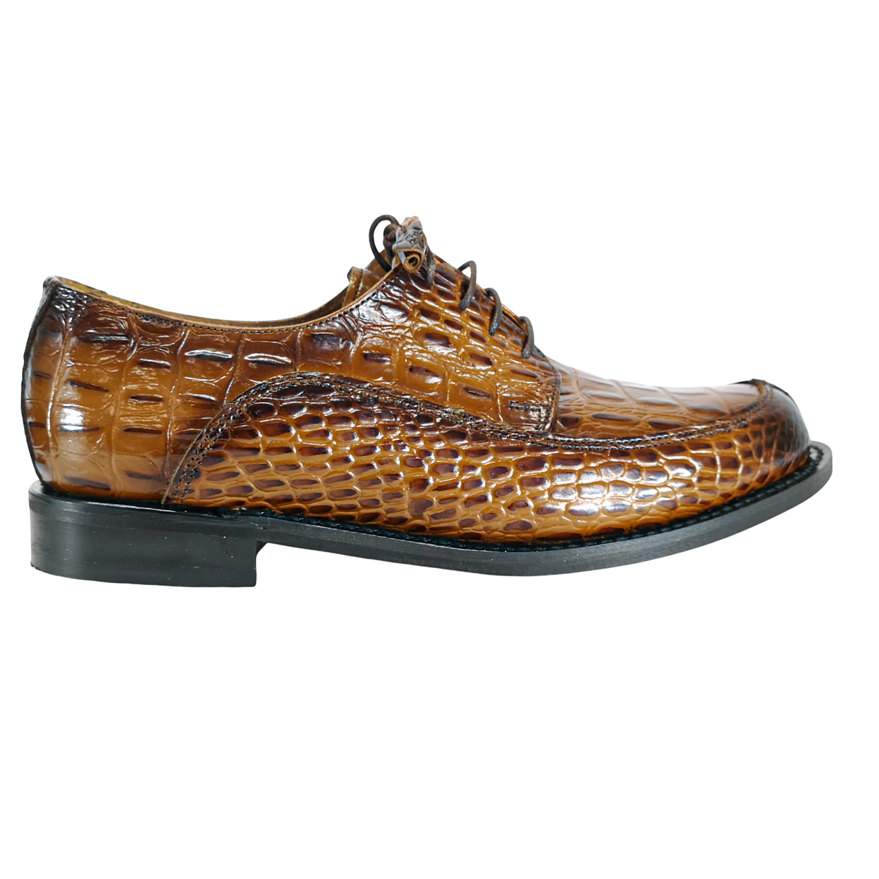 Bishop Leather Croc Tan Brown Shoe