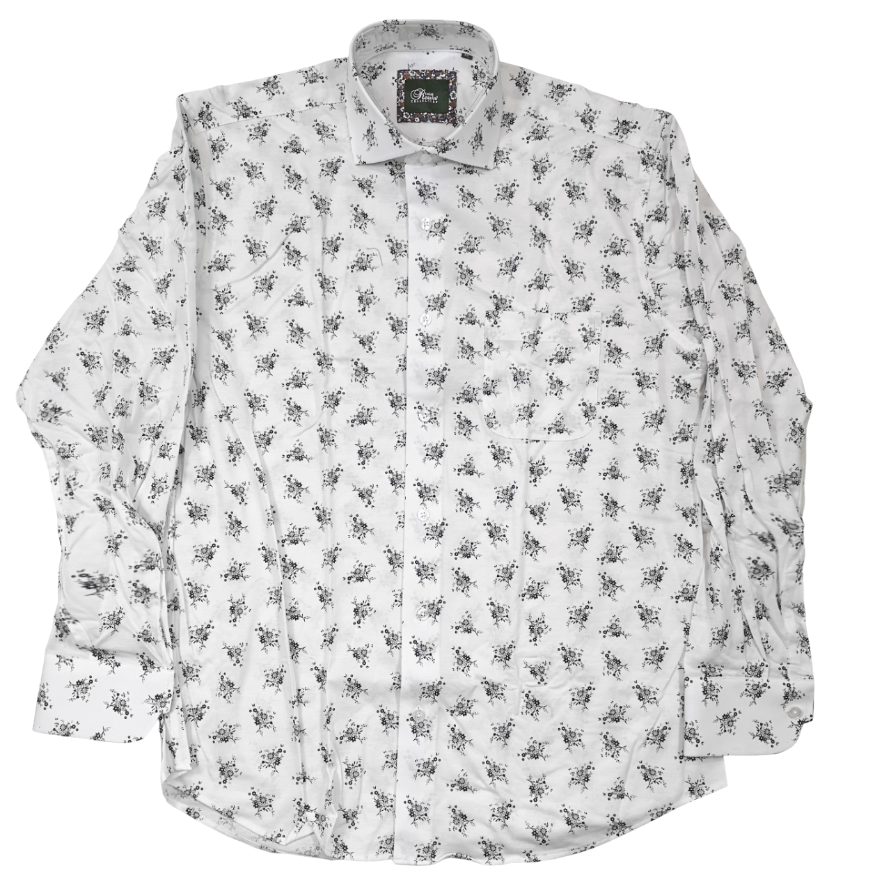 Rossini White LS Pattern Shirt