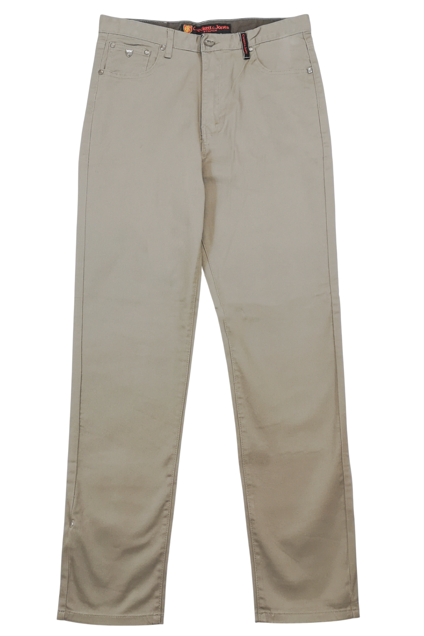 Crockett & Jones Taupe Straight Leg Chino