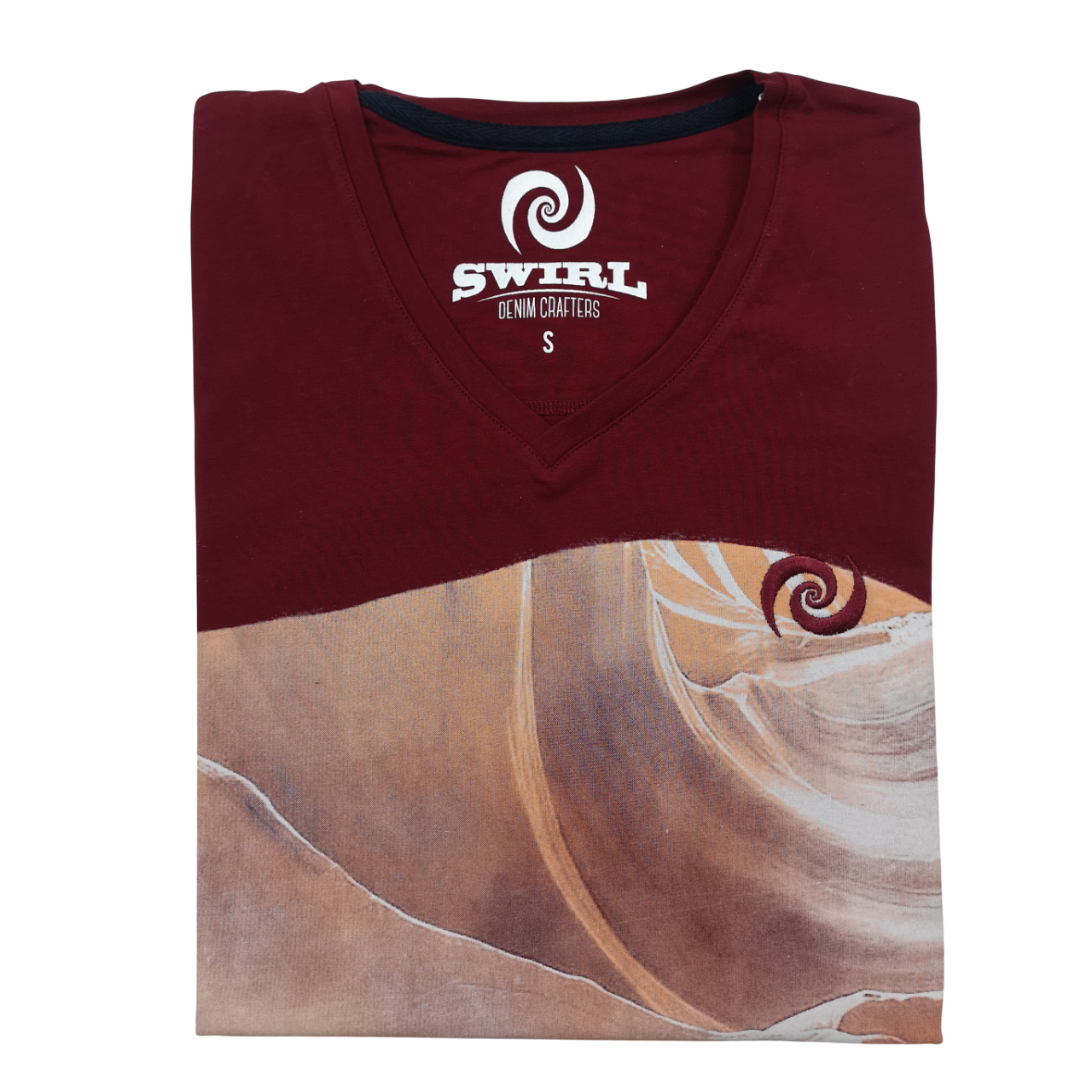 Swirl Boulders Burgundy T-Shirt