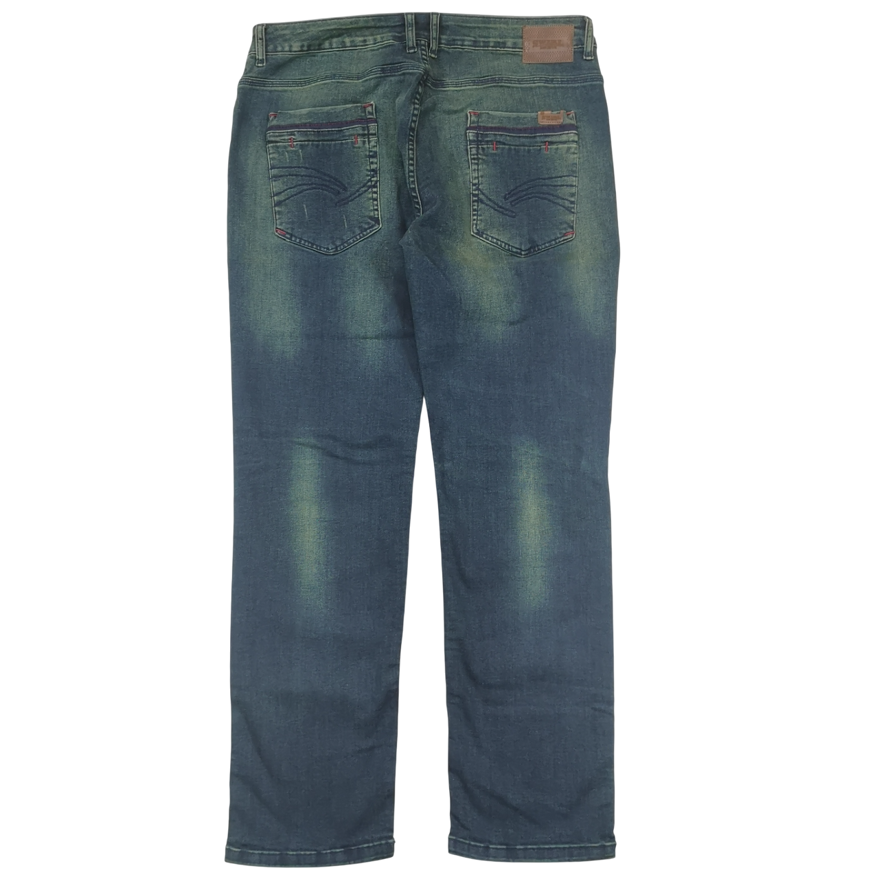 Swirl Slim Fit Denim Green Sludge Jean