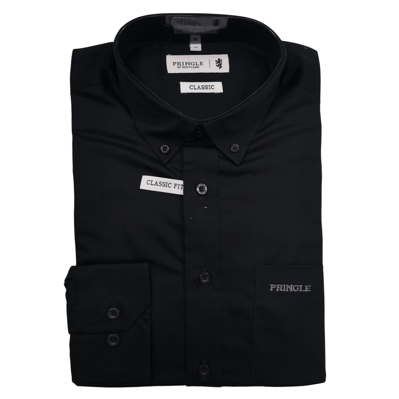 Pringle LS Black Regular Classic Fit Shirt