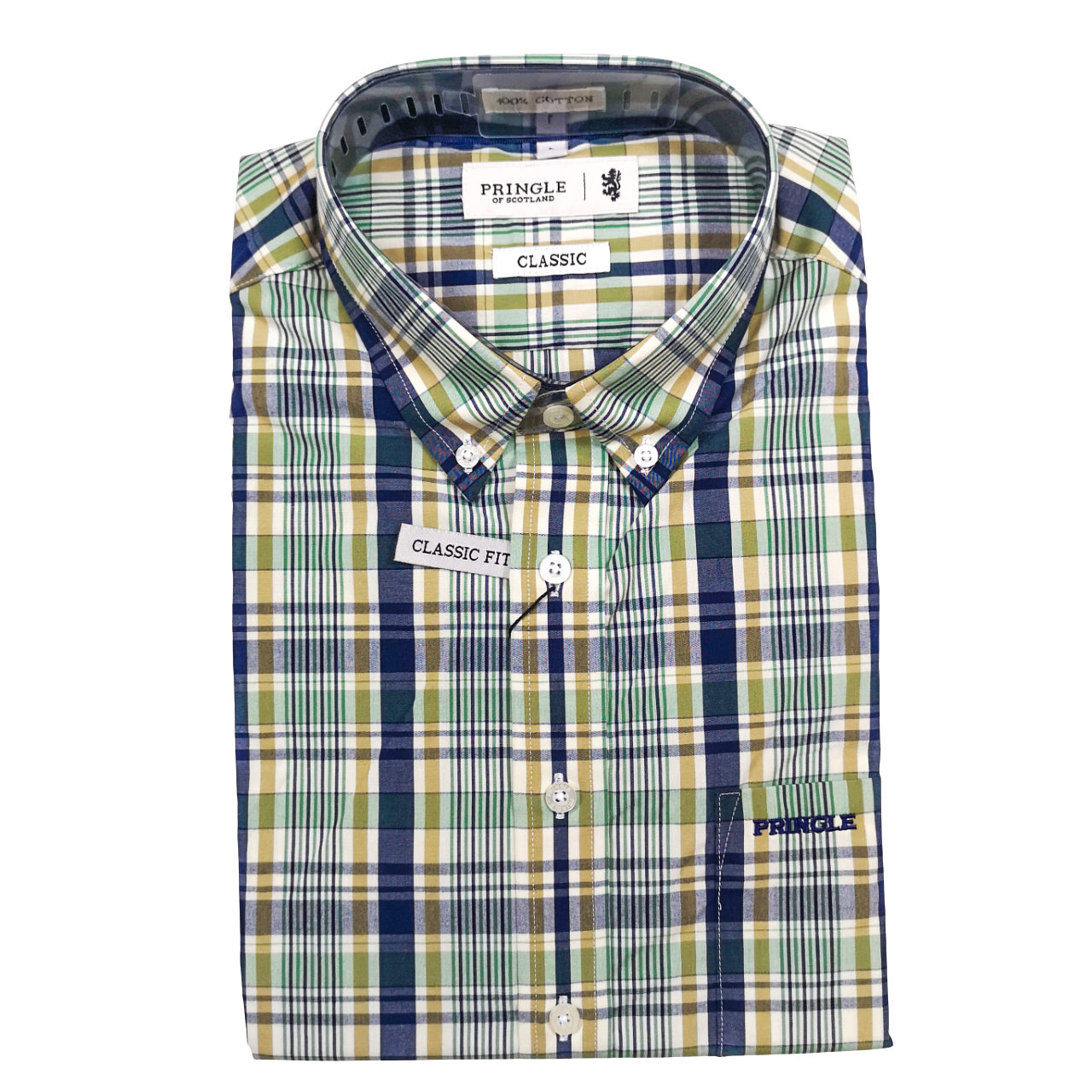 Pringle SS Green Check Shirt