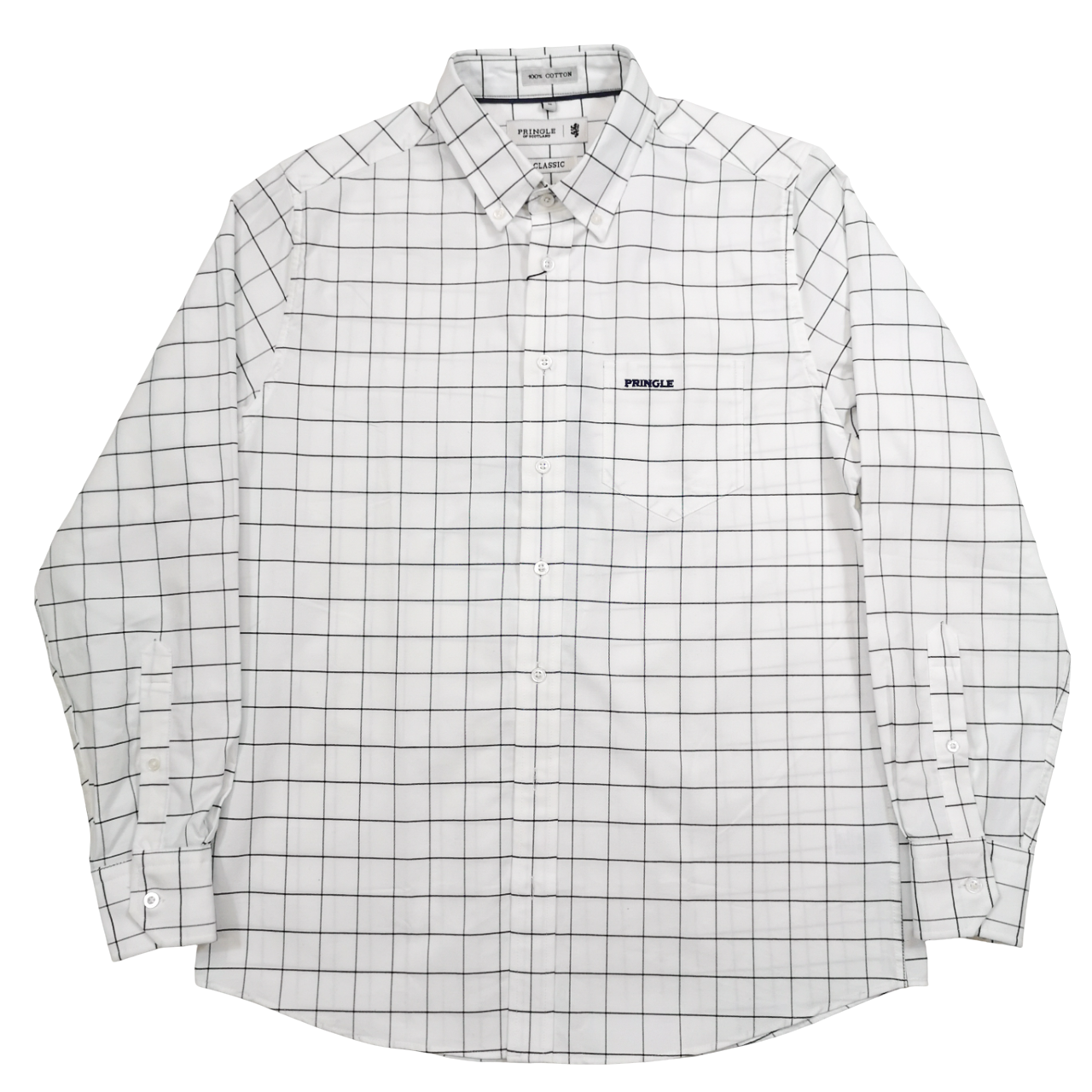 Pringle LS White Check Classic Regular Shirt