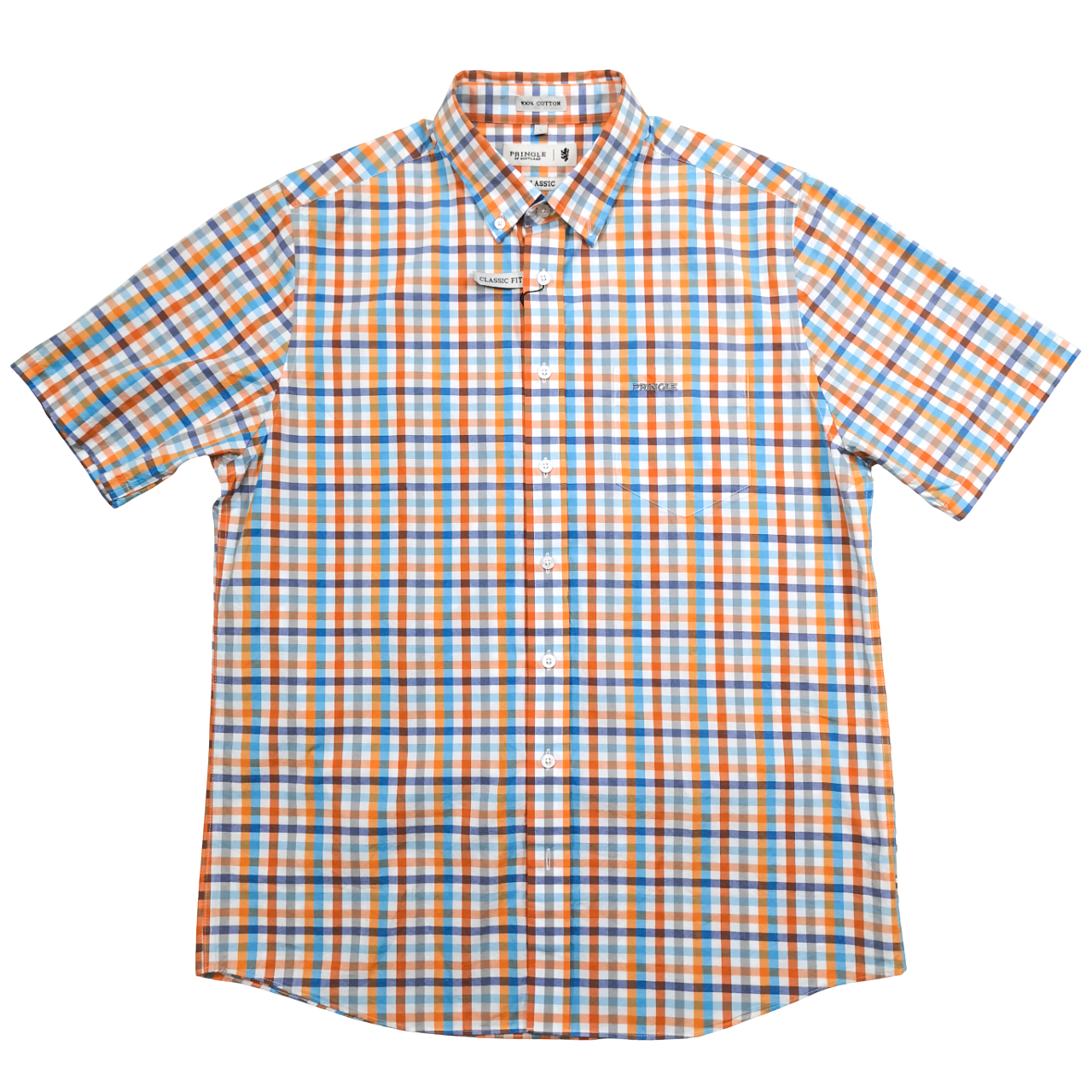 Pringle SS Check Orange Hutton Shirt