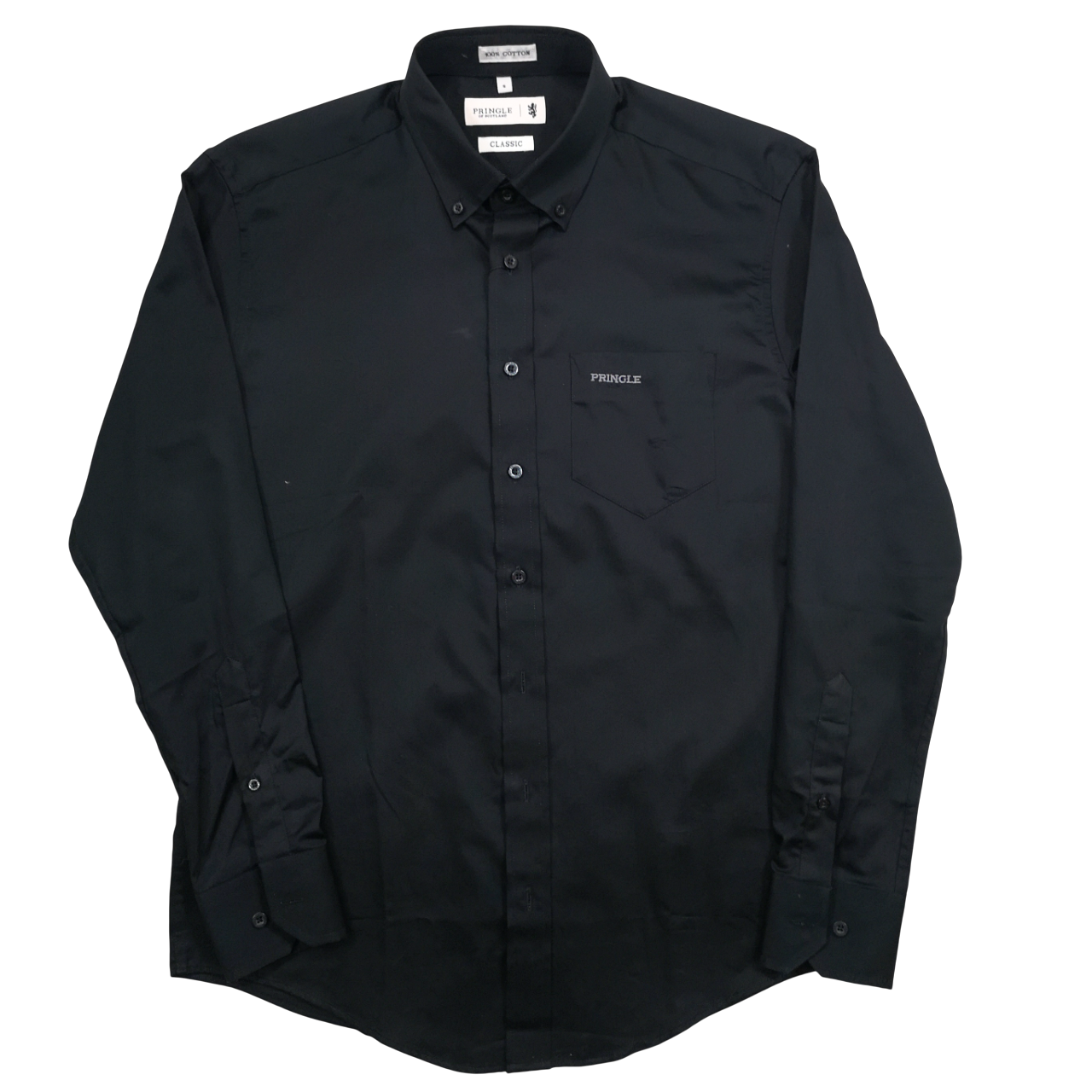 Pringle LS Black Regular Classic Fit Shirt