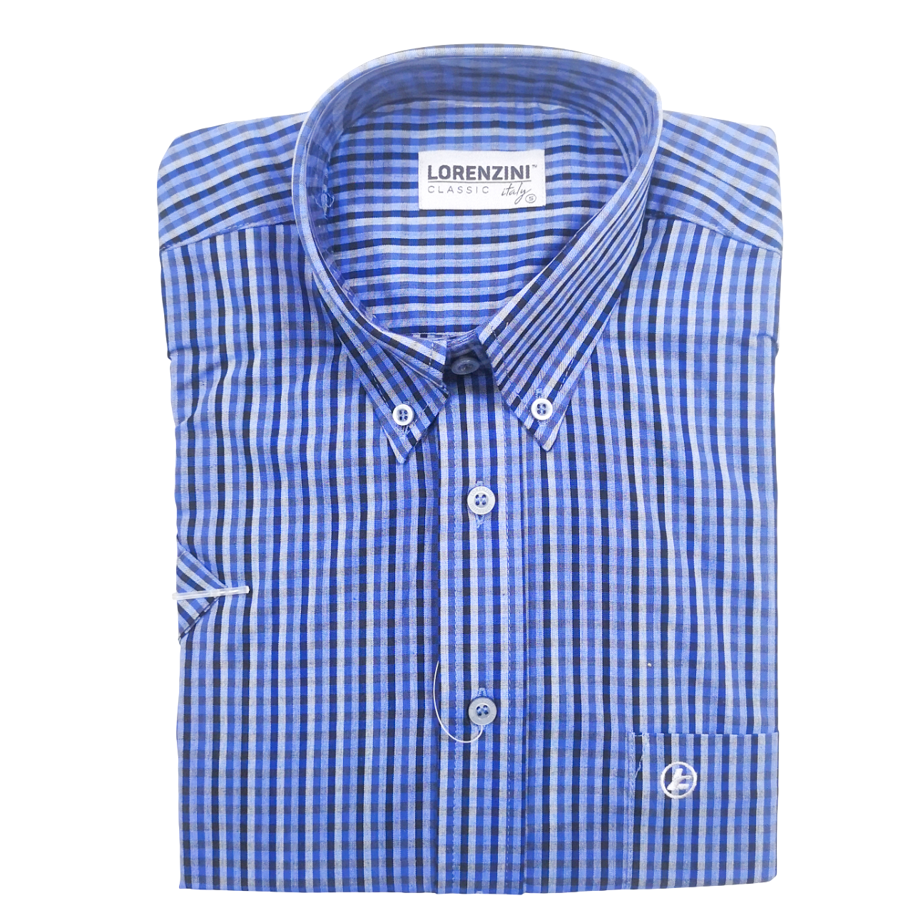 Lorenzini LS Classic Check Blue Shirt