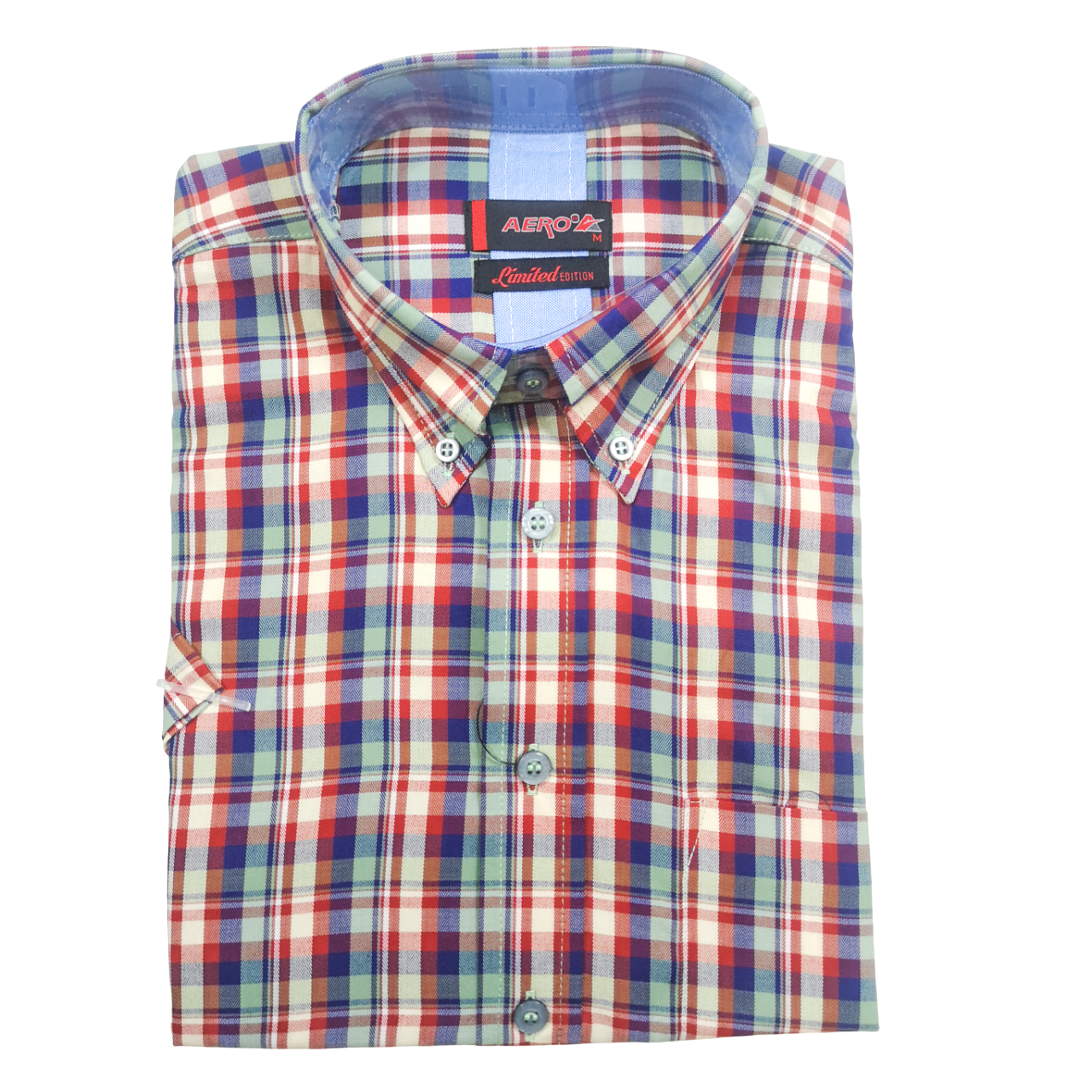 Aero SS Blue Check Shirt