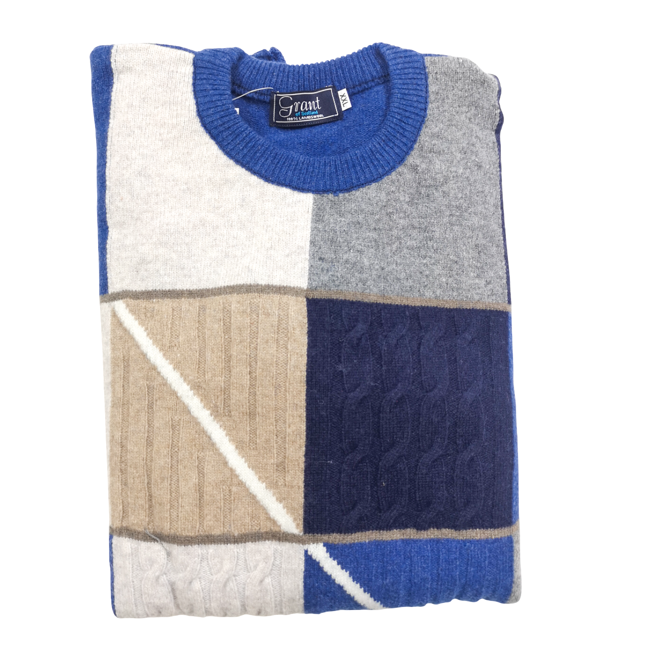 Grant Of Scotland  Blue LambsWool Knitwear Jersey