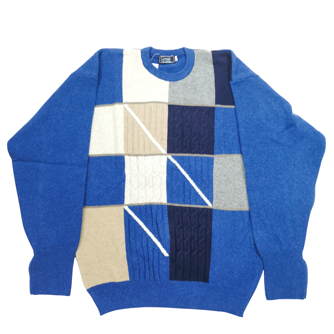 Grant Of Scotland  Blue LambsWool Knitwear Jersey